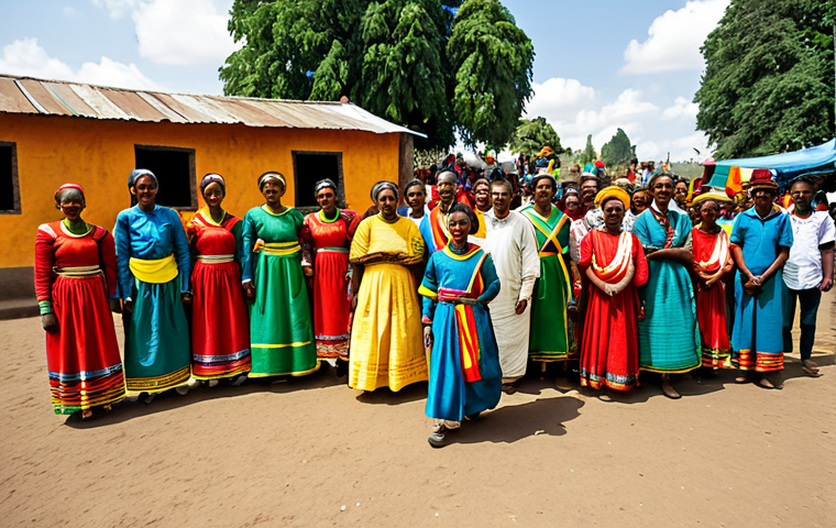 에티오피아의 독립기념일 행사 - Unity and Diversity**
"A vibrant celebration of Ethiopian Independence Day, featuring a diverse gro...
