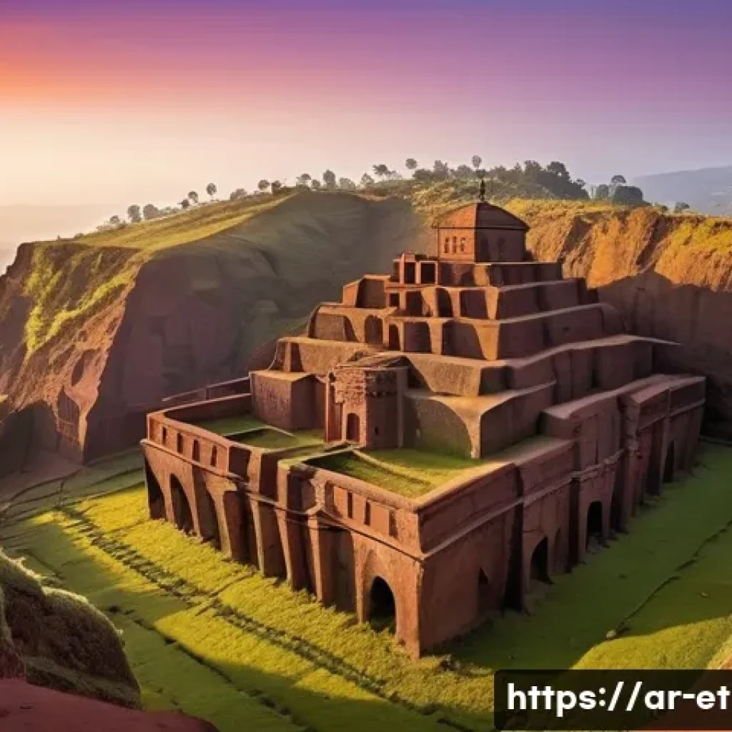 에티오피아의 세계문화유산 목록 - **Lalibela, Ethiopia - The Rock-Hewn Church of Biet Giyorgis at Dawn**
    A breathtaking, wide-angl...
